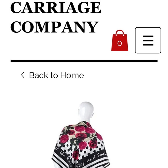 Clever carriage company  💯 silk scarf 46”x 46” nwot beautiful as a rose - Picture 13 of 15